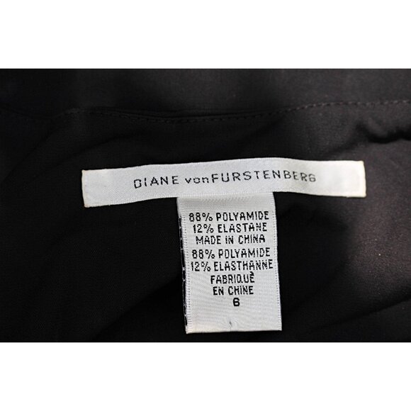 Diane Von Furstenberg DVF - sz 6 - Adelina Ruffle Front Tank Dress in Black - Picture 4 of 7